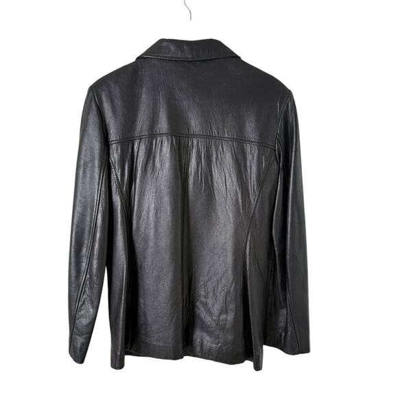 Adler Collection Black Genuine Leather Jacket NZ‎ Lambskin Fully Lined, Large - Picture 9 of 14